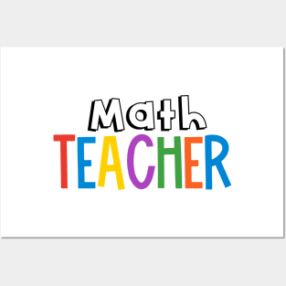 Rainbow Math Teacher Posters and Art